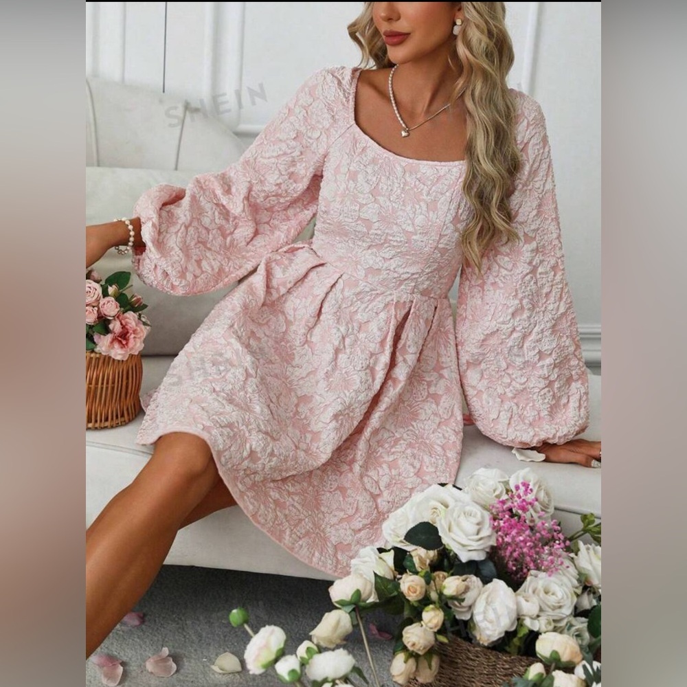 Large Blush Pink Dress can be On or Off Shoulder